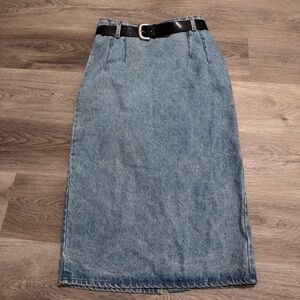 Stuffed Shirt Jeanswear Vintage Denim Blue Jean MIDI Skirt 11/12